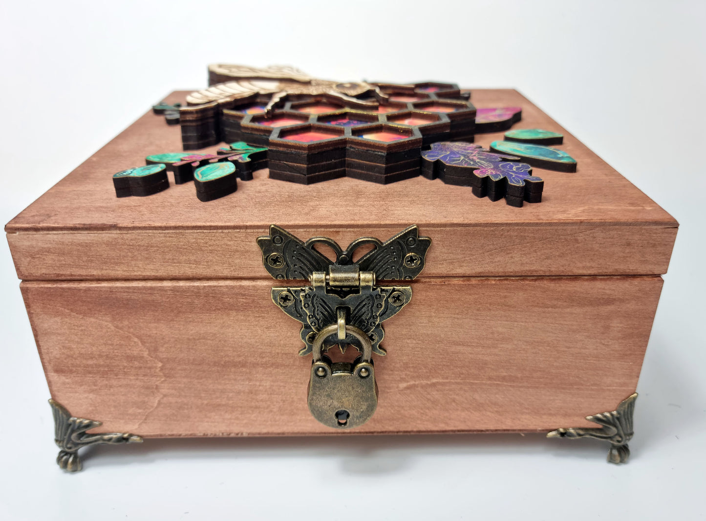 Bee and Blooms - Secret Key Keepsake Jewellery Box