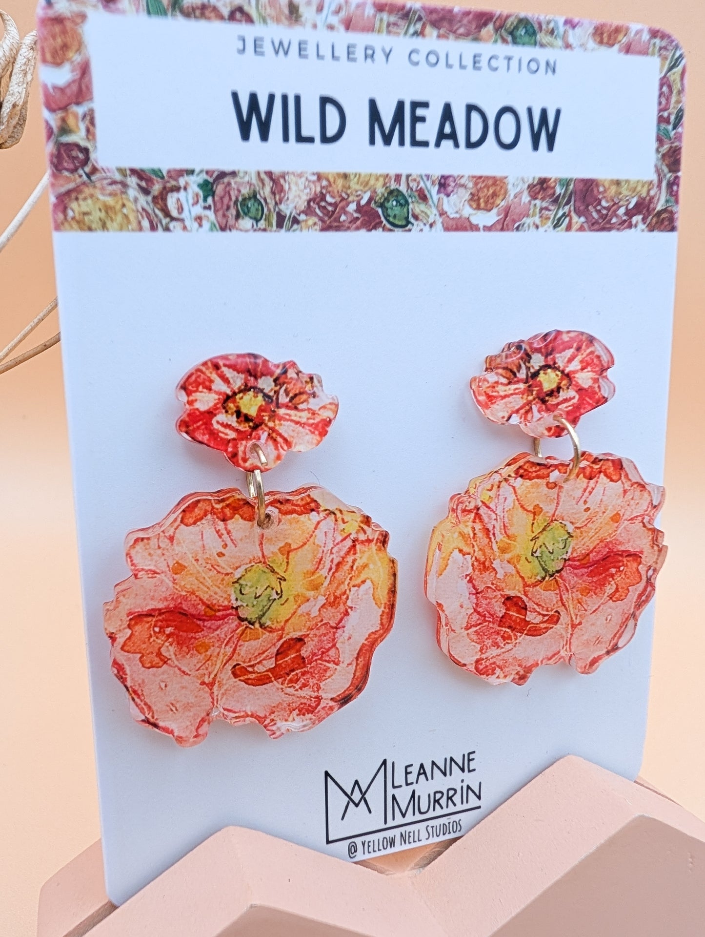 Wild Meadow Floral Dangle Drop Earrings