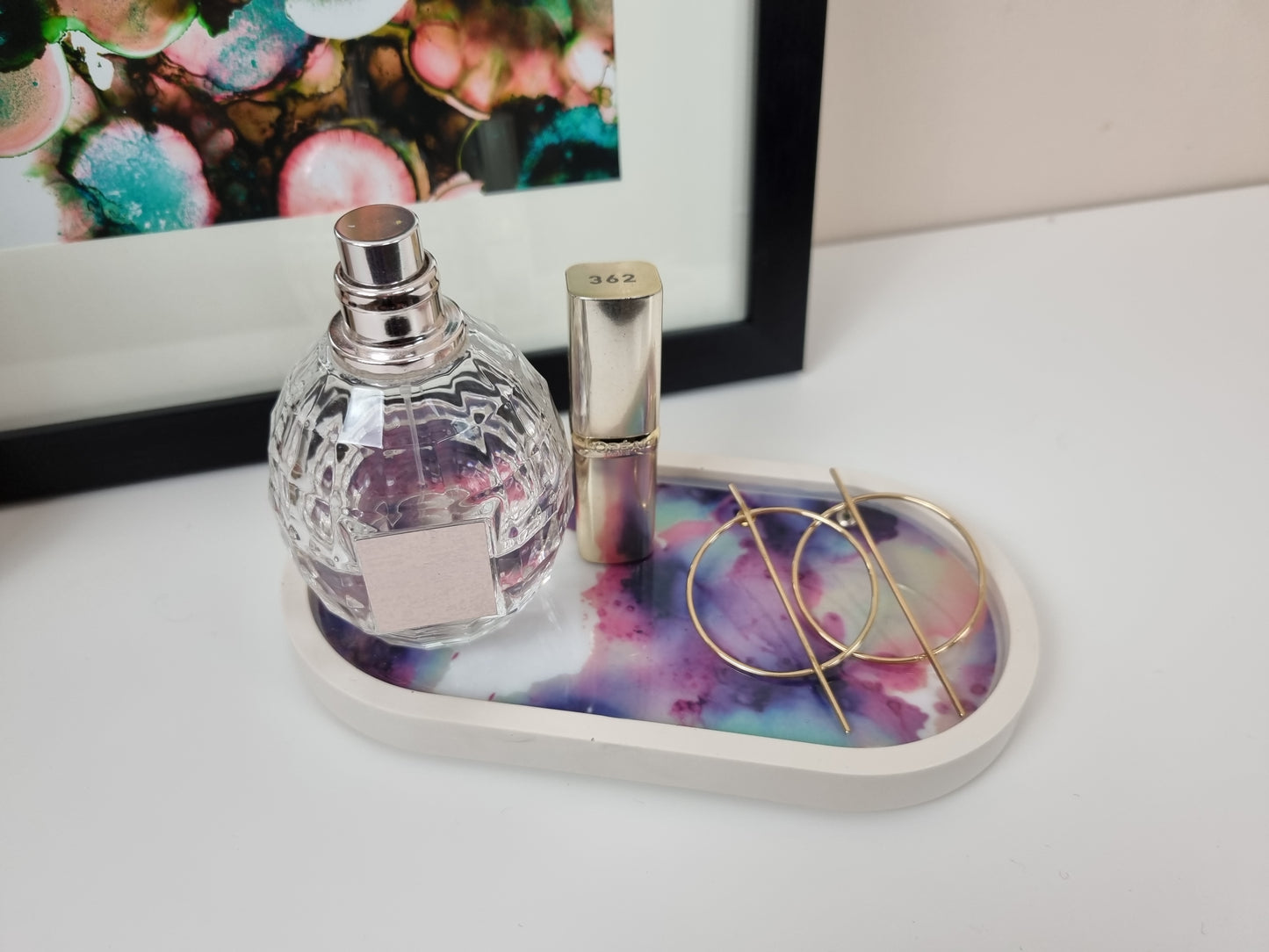 Glossy Luxe Trinket Dish - Inky Skies