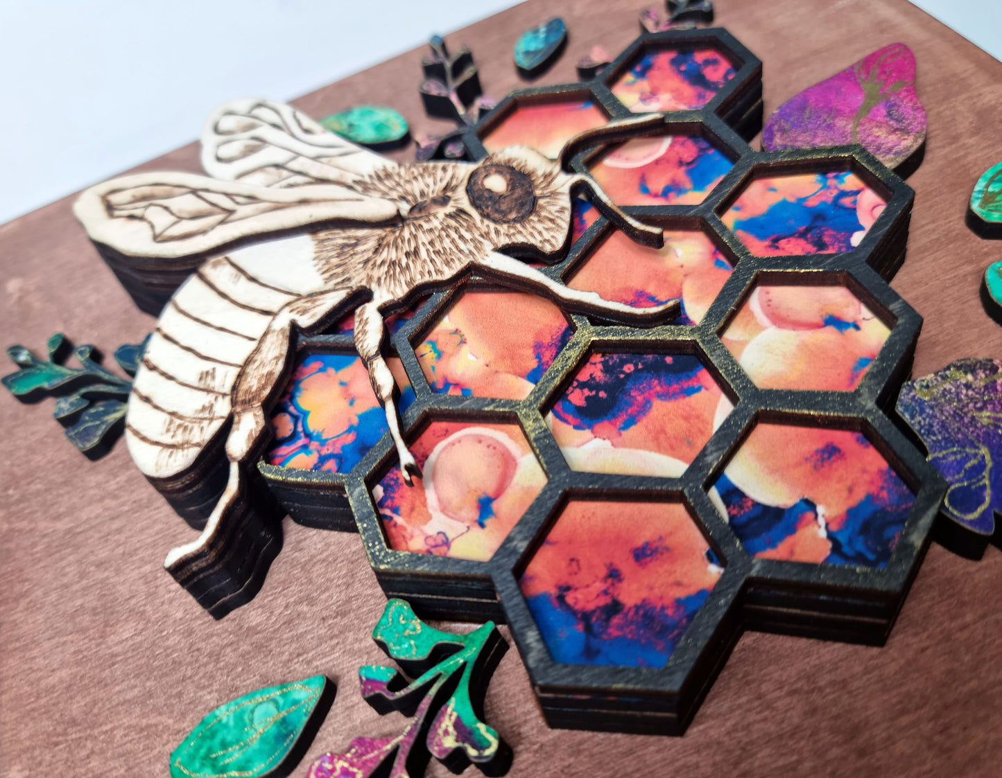 Bee and Blooms - Secret Key Keepsake Jewellery Box