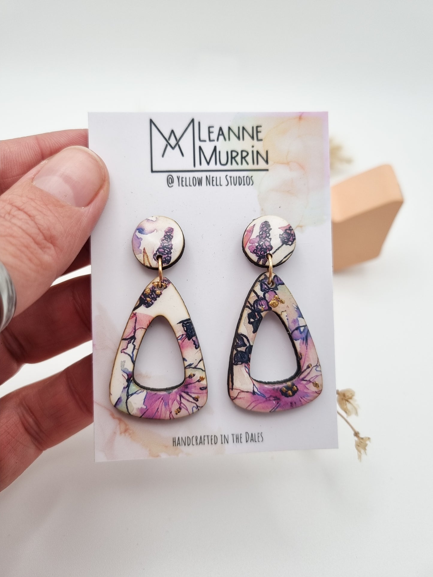 Floral Rural Garden Earrings - Pinks Dangle/Drop