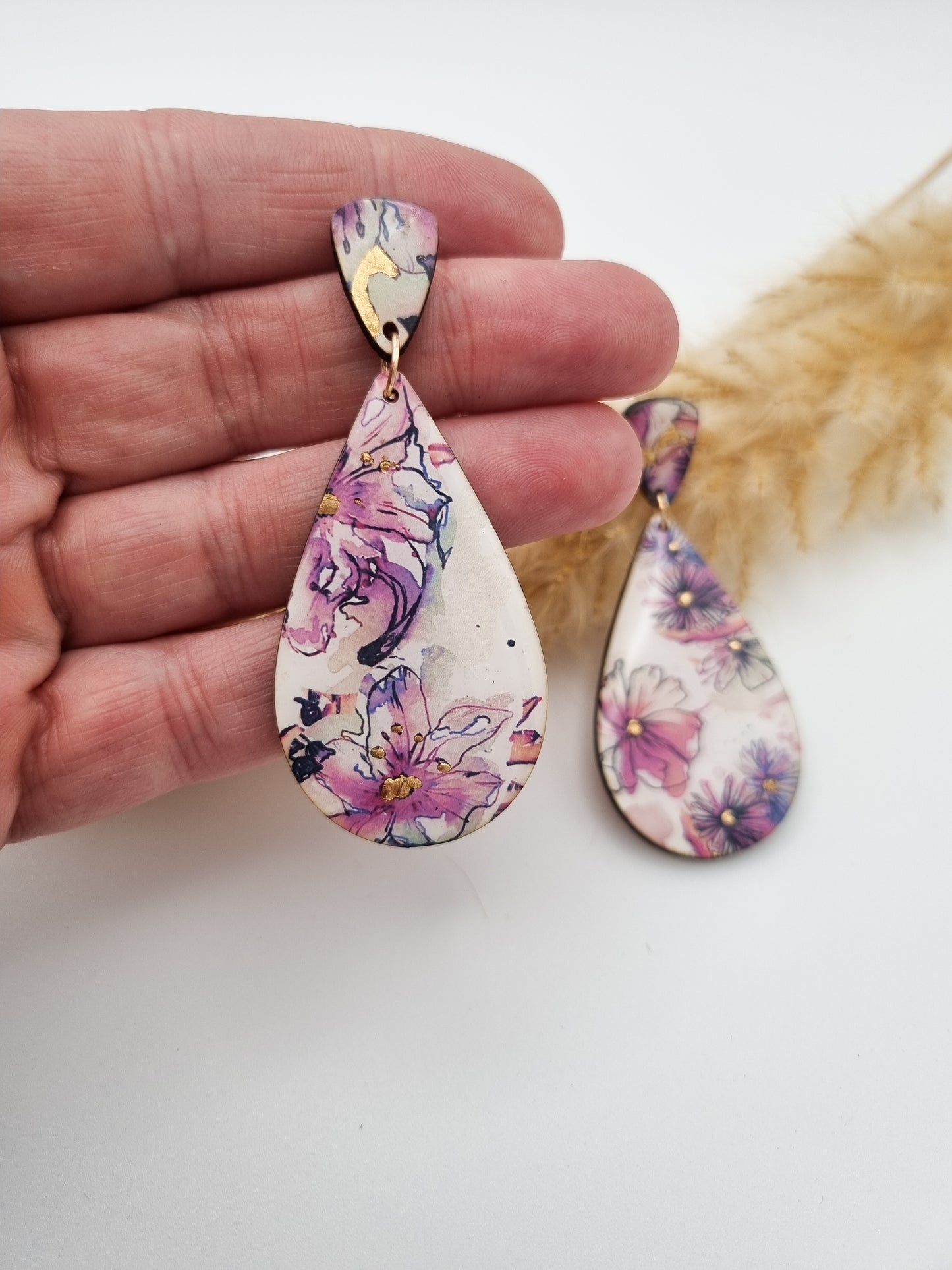 Floral Rural Garden Earrings - Pinks Whole Dangle/Drop (P2)