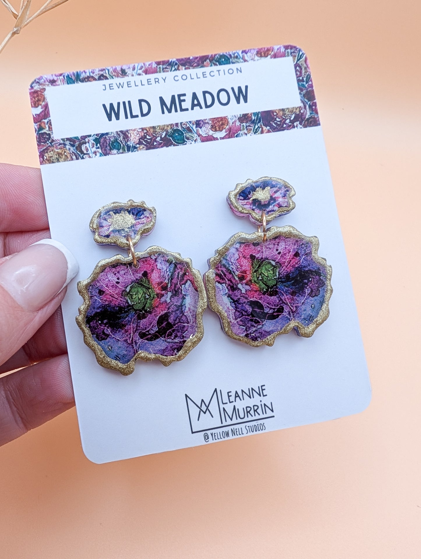 Wild Meadow Floral Dangle Drop Earrings