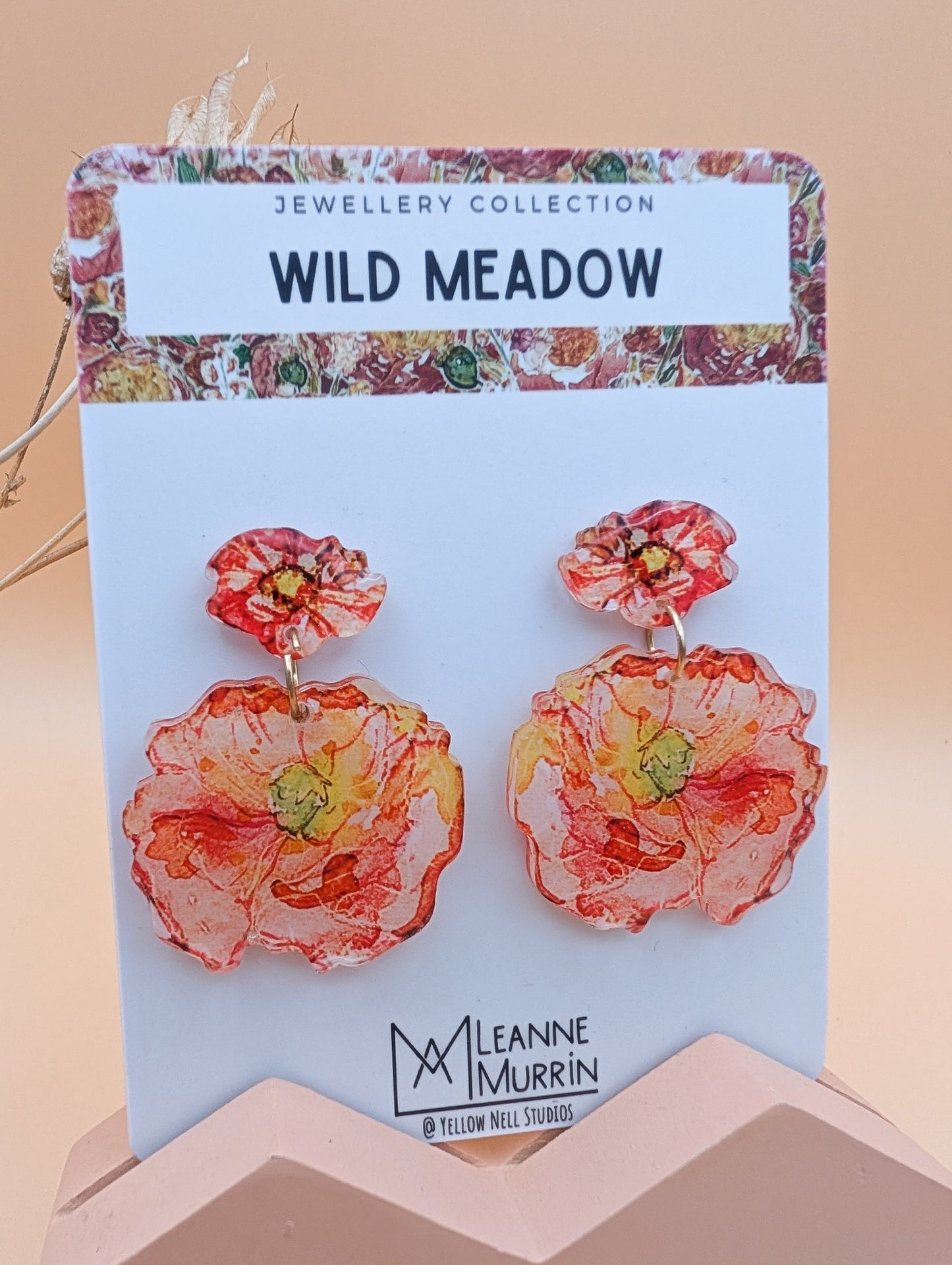 Wild Meadow Floral Dangle Drop Earrings