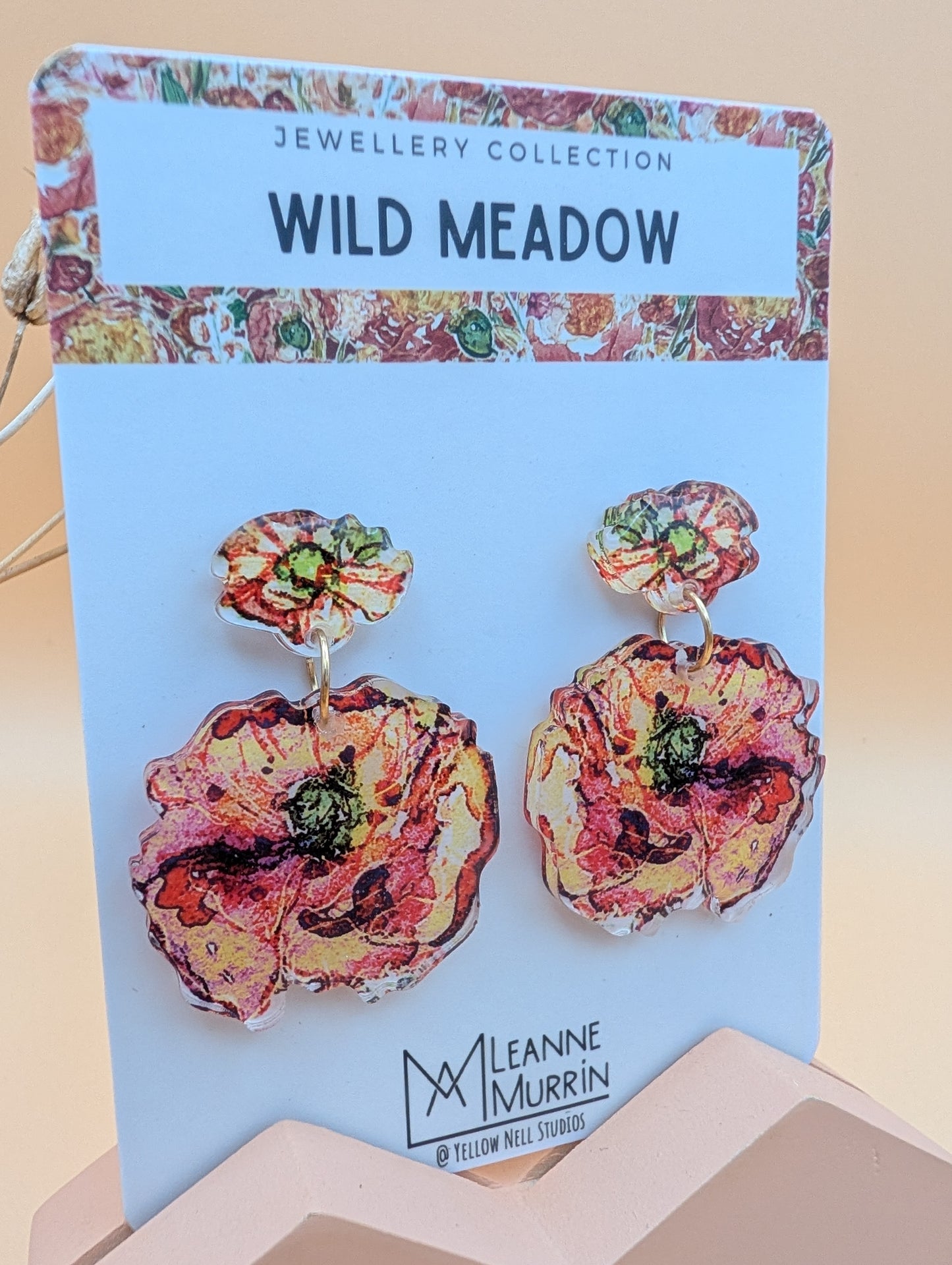 Wild Meadow Floral Dangle Drop Earrings