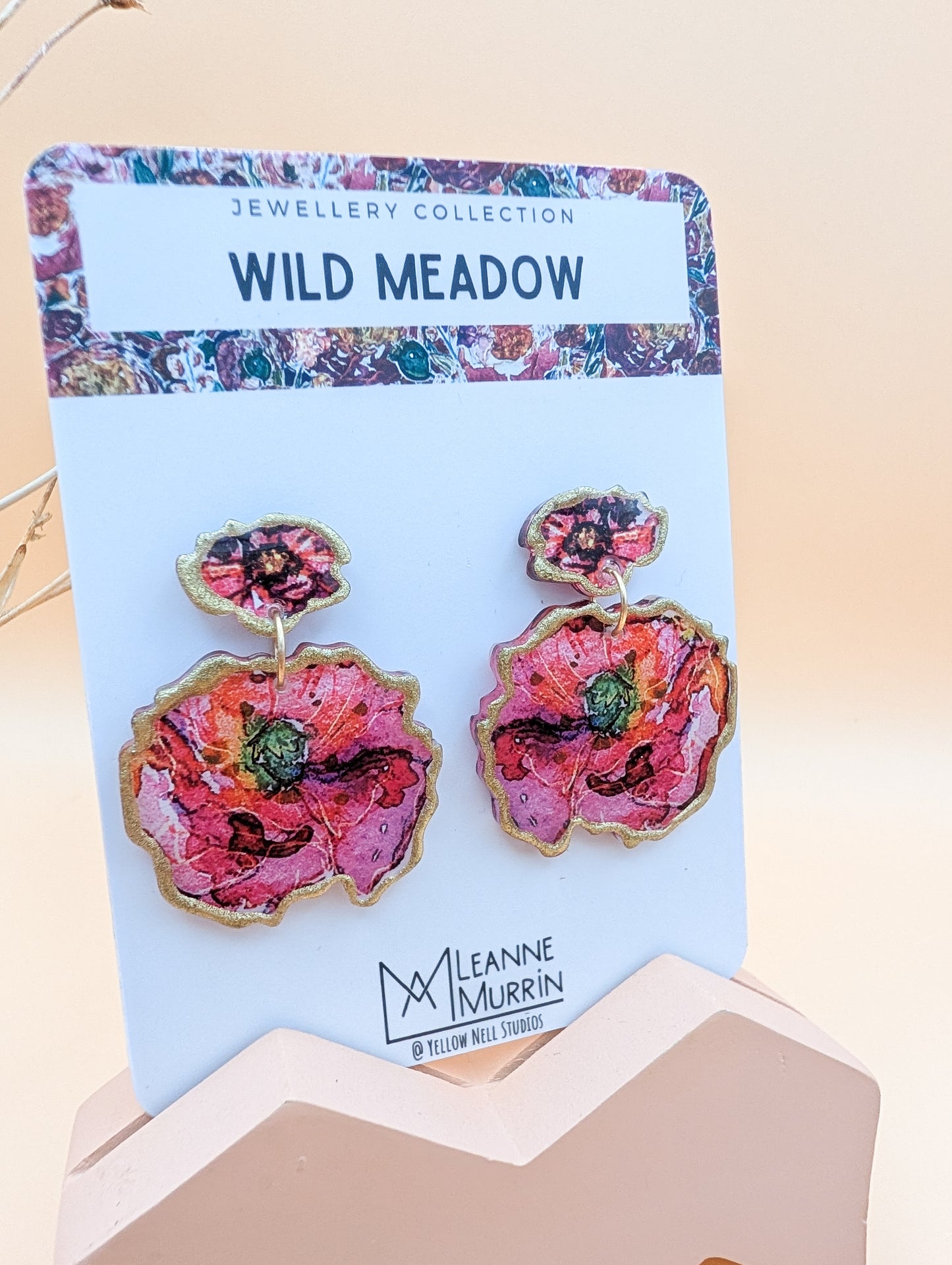 Wild Meadow Floral Dangle Drop Earrings