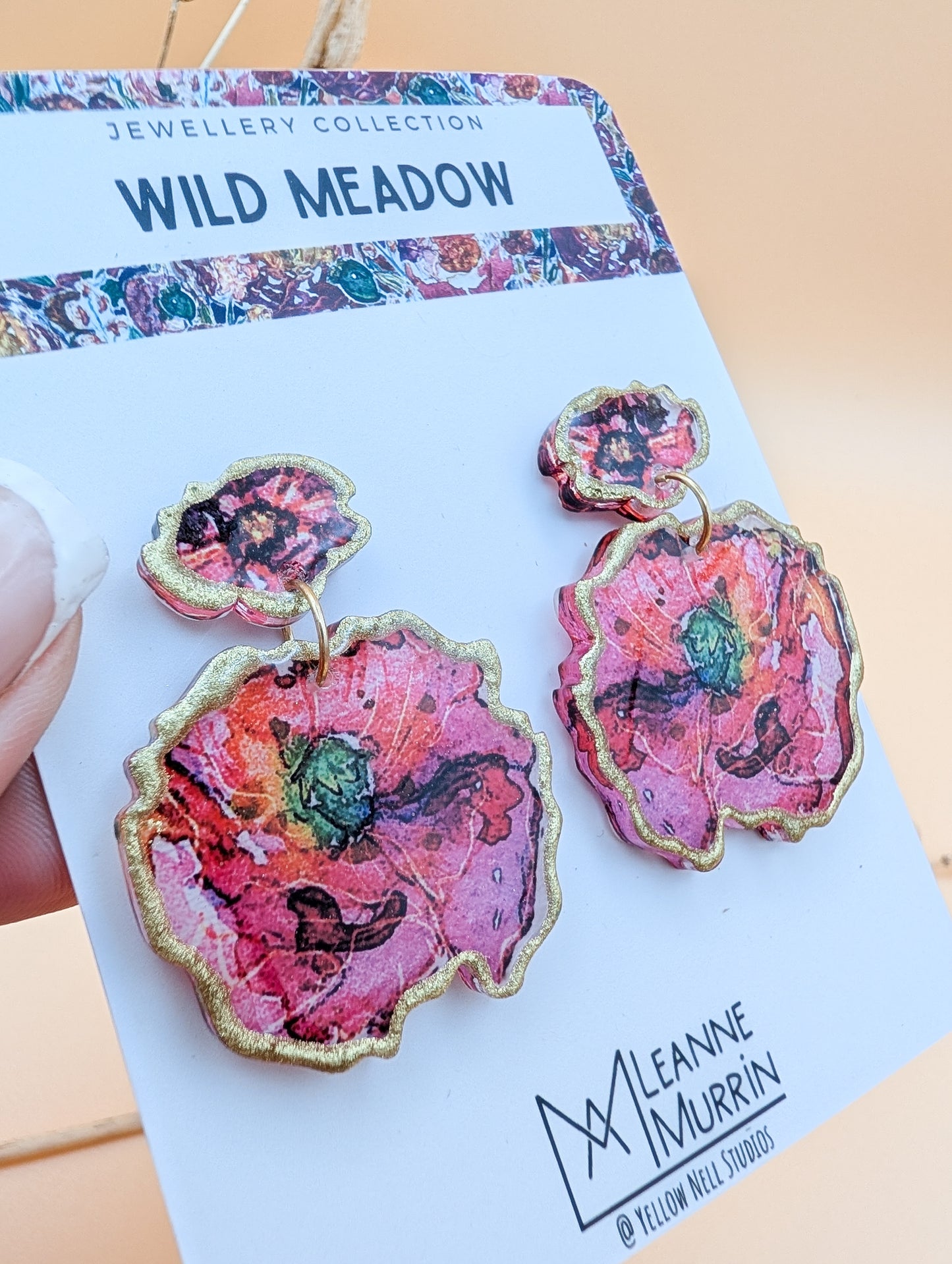 Wild Meadow Floral Dangle Drop Earrings
