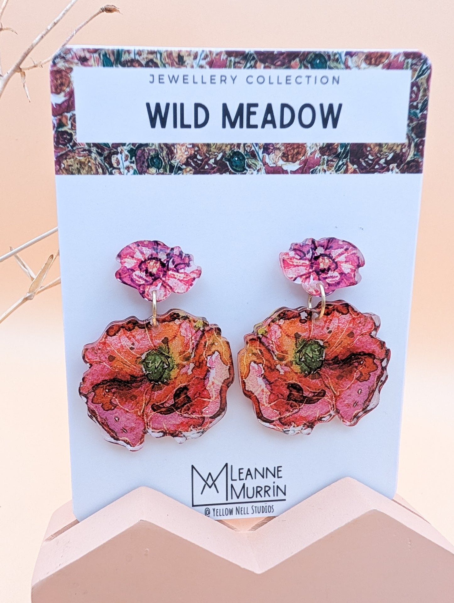 Wild Meadow Floral Dangle Drop Earrings