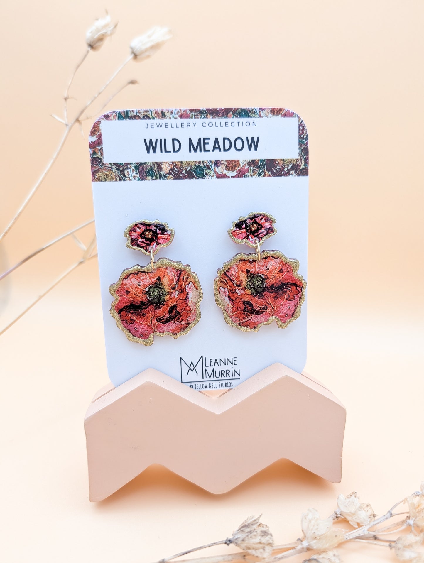 Wild Meadow Floral Dangle Drop Earrings