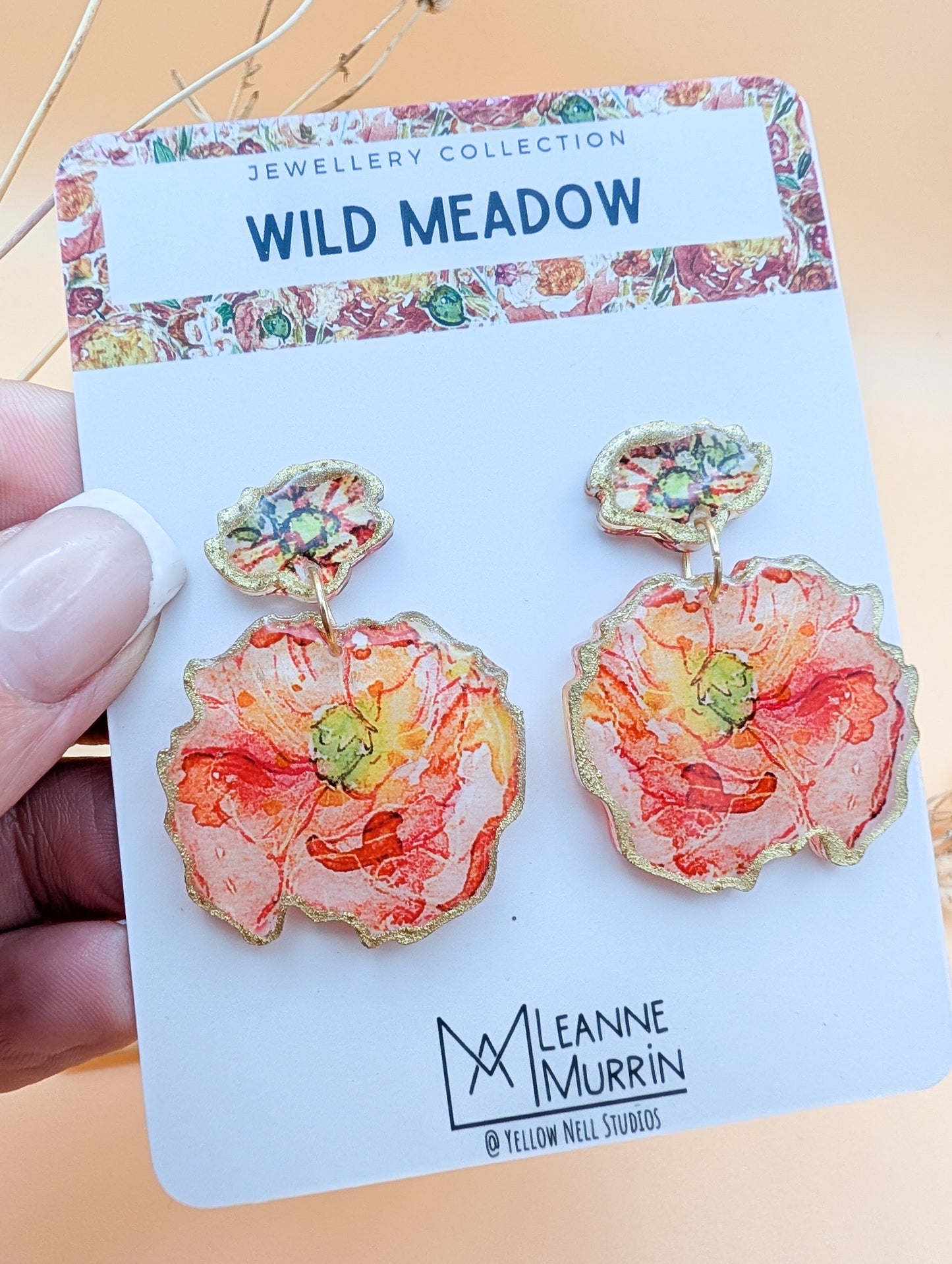 Wild Meadow Floral Dangle Drop Earrings