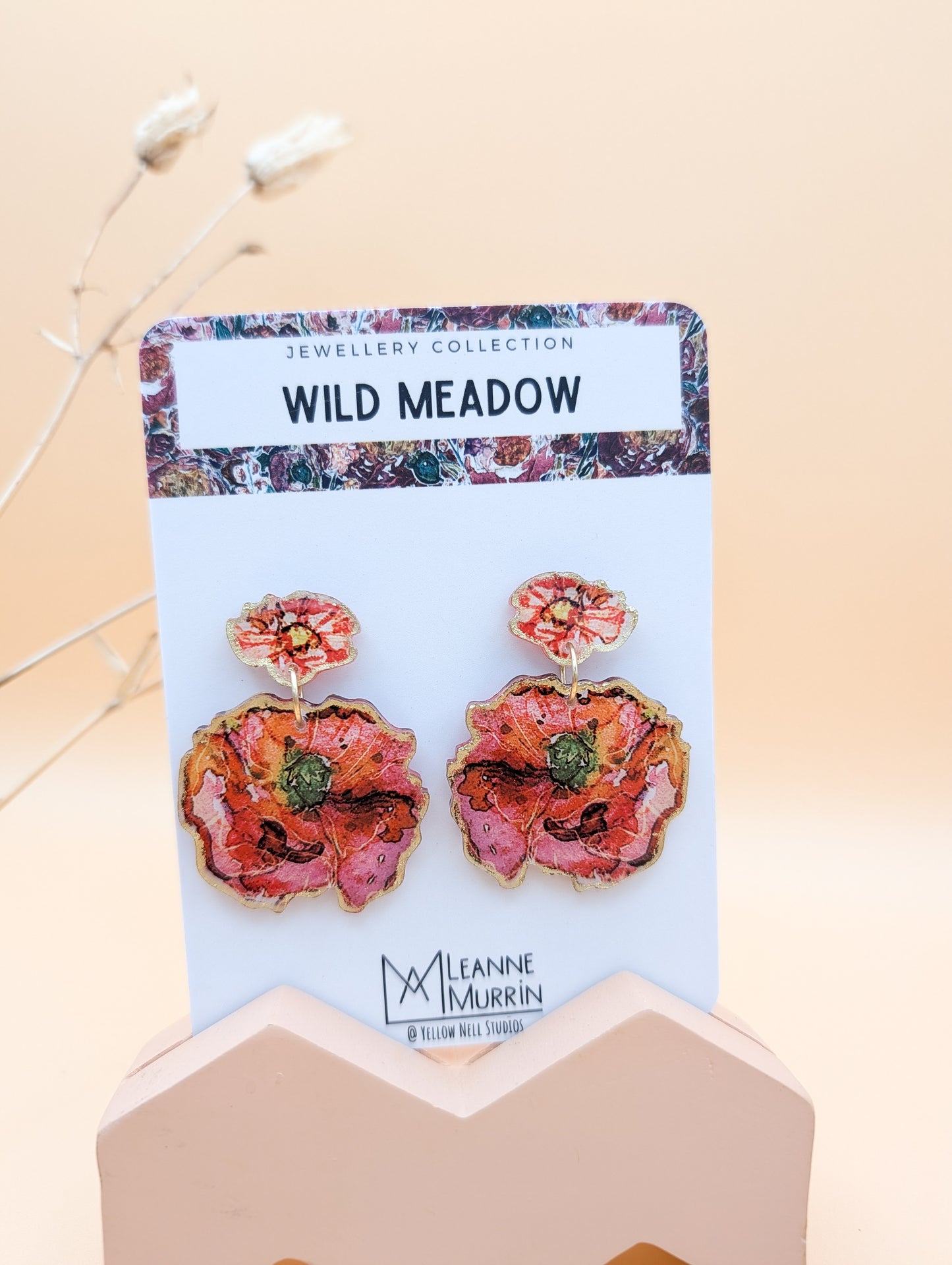 Wild Meadow Floral Dangle Drop Earrings
