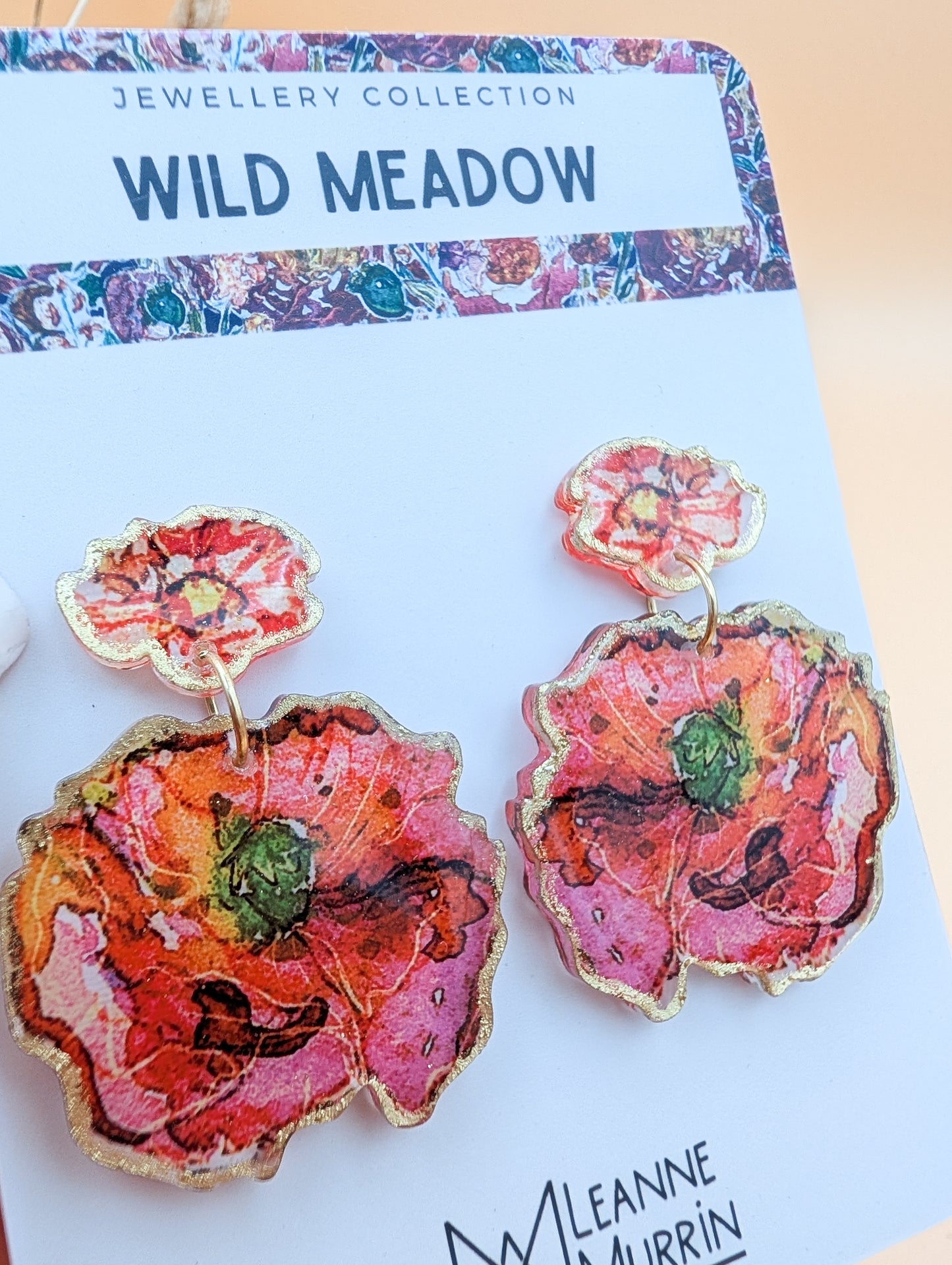 Wild Meadow Floral Dangle Drop Earrings