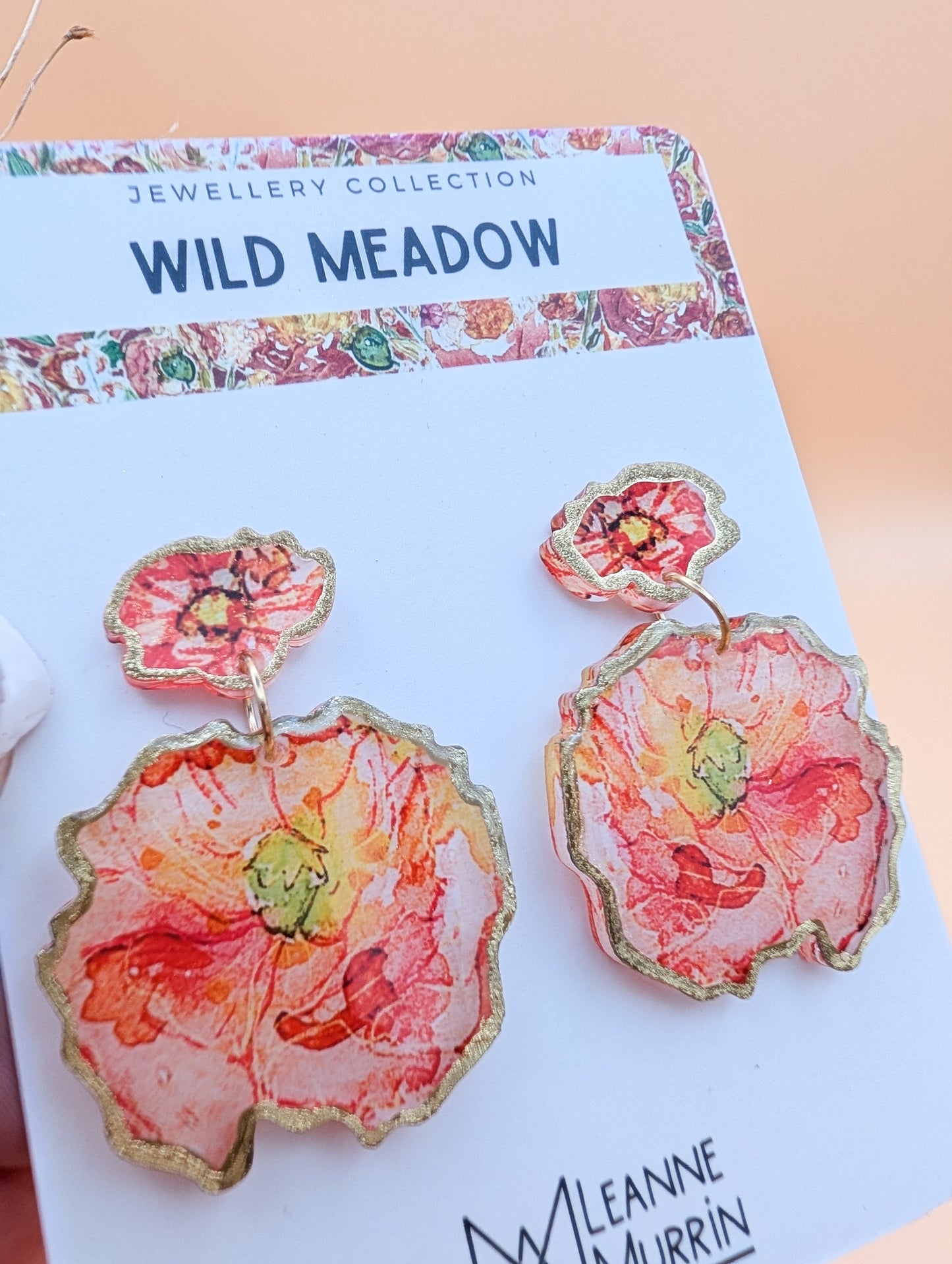 Wild Meadow Floral Dangle Drop Earrings