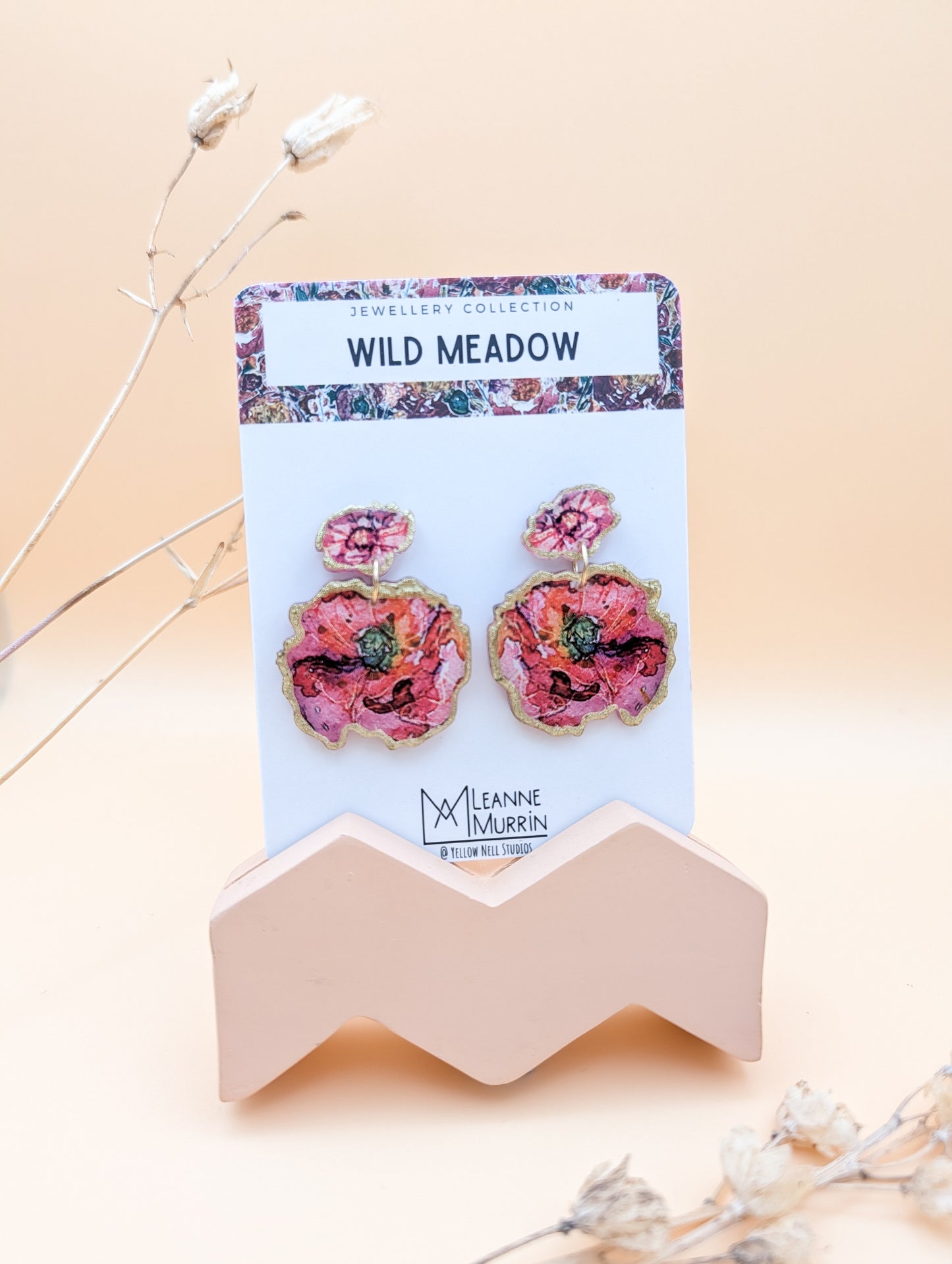Wild Meadow Floral Dangle Drop Earrings