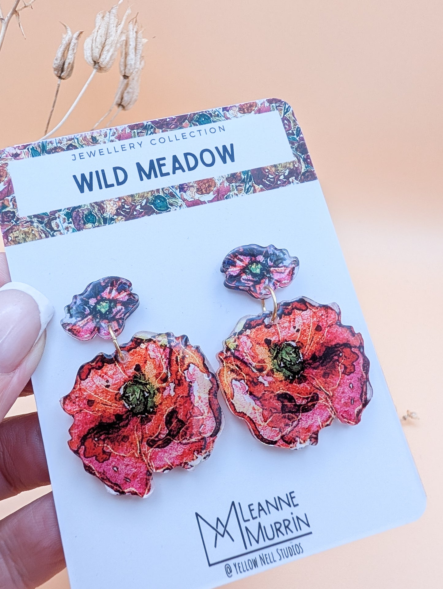 Wild Meadow Floral Dangle Drop Earrings