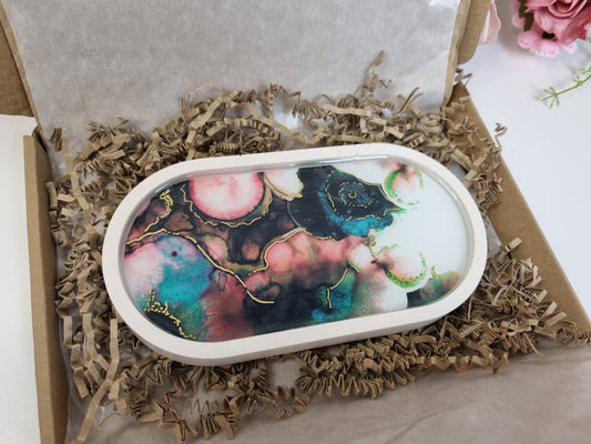 Duo Luxe Trinket Dish - Inky Pools 3